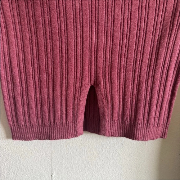 Garage Mock Neck Long Sleeve Top XS Burgundy NWT, Y2K Fitted Ribbed Bodycon Crop - Picture 6 of 13